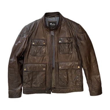 Veste en cuir brune de smarty
