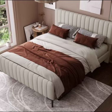 Letto imbottito 180x200cm incl rete a doghe