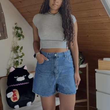 Stylische Mom Jeans Shorts