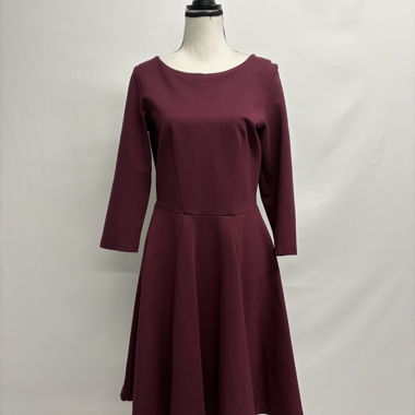 Mint&Berry Kleid Viskose bordeaux knielang