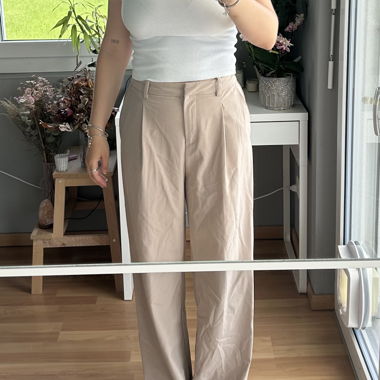 Pantalon ample beige