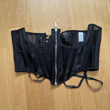 Black Corset-Style Waist Cincher