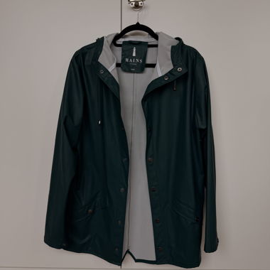 Giacca antipioggia RAINS verde taglia XS / S