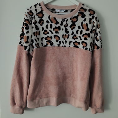 Hoodie à motifs animaliers rose PatPat