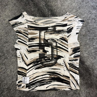 Cream and black Zebra print Amithoa top