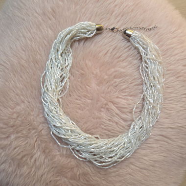 Multi-row White Pearl Necklace