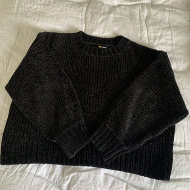 H&M sweater – Navy, chenille knit