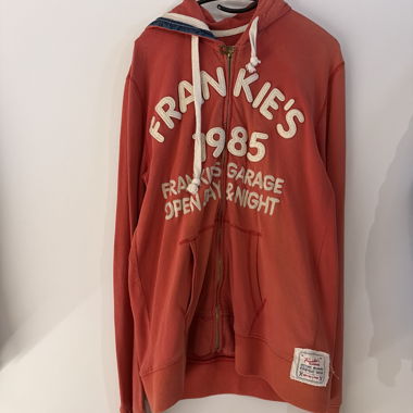 Sweat à capuche zippé rouge FRANKIE'S