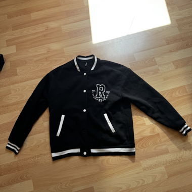 Black varsity jacket