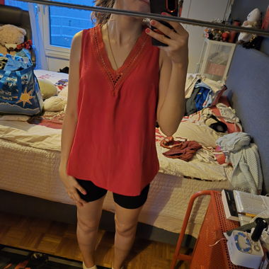Top with a slight neckline
