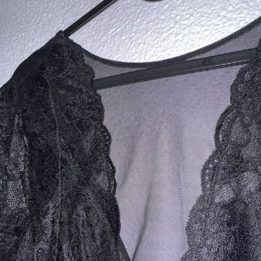 Spitze Top (schwarz, Grösse M)