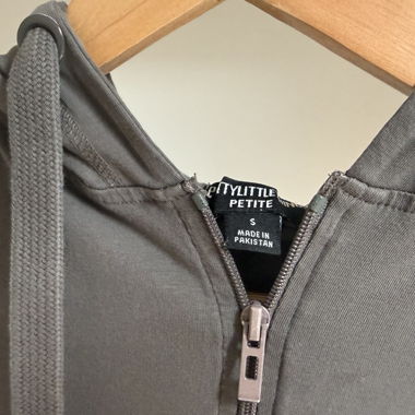 Felpa zip grigia
