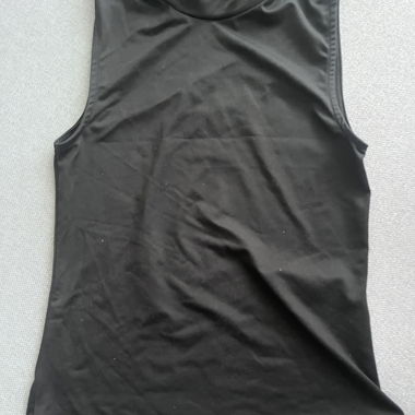 Black Sleeveless Turtleneck Top