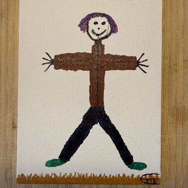 Peinture/ L’homme au manteau brun / By Este