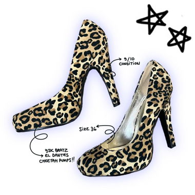 y2k el dantes cheetah-print pumps/high heels