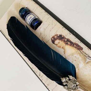Penna stilografica con astuccio e inchiostro Sissi Vienna