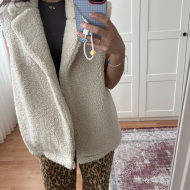 Teddy Weste beige