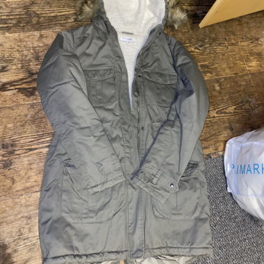Veste doudoune longue kaki 36