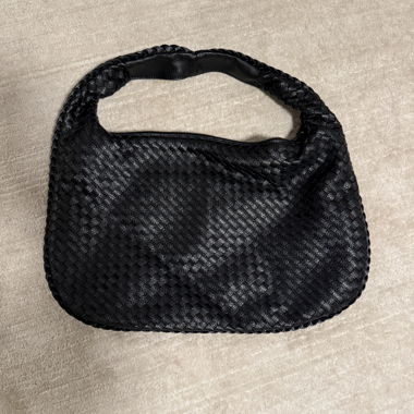 Black Woven Crossbody Bag