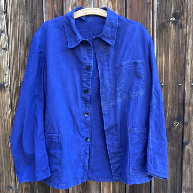 Blue Herringbone Work Jacket