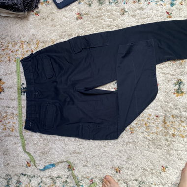 Blue cargo pants adjustable