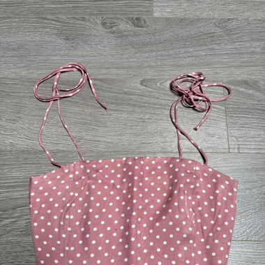 Débardeur rose à pois