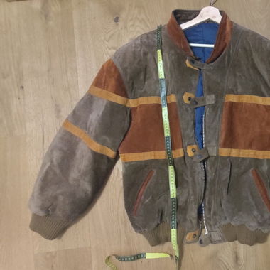 brown vintage baggy leather jacket