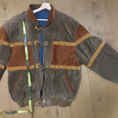 brown vintage baggy leather jacket
