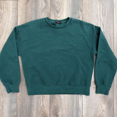 Grüner Rundhals-Sweatshirt