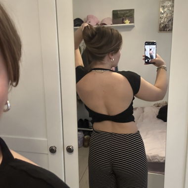 zara backless shirt