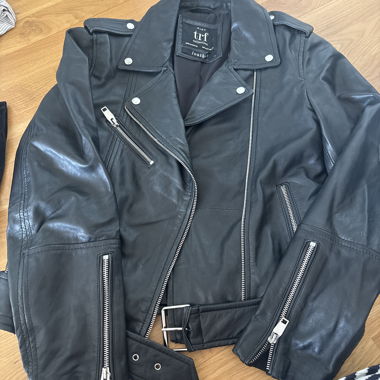 Lederjacke Schwarz