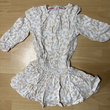 Vestitino neonata floreale maniche lunghe 3 anni