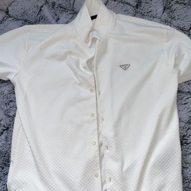 Camicia Prada bianca a maniche corte
