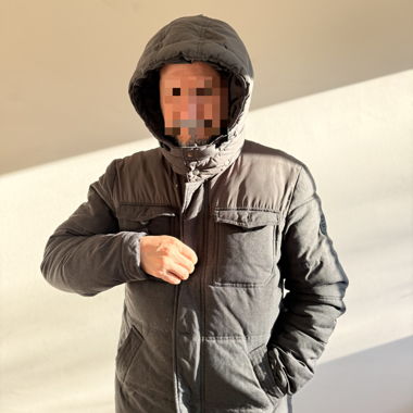 Men’s Hooded Winter Jacket – Dark Grey