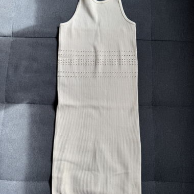 Bershka backless dress beige XS-S