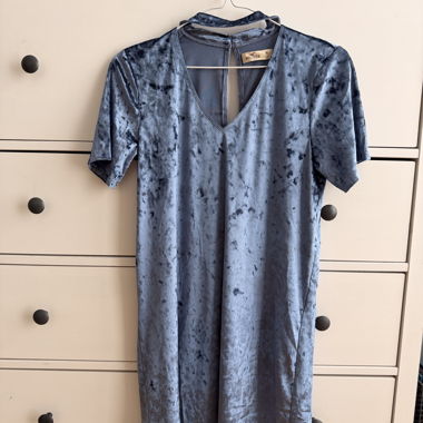 Abito in velluto Hollister blu M