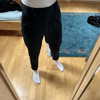 Pantalone in tessuto nero YAYA