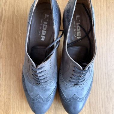L'IDEA leather heeled brogues