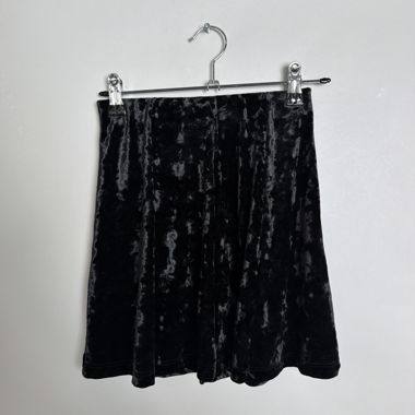 Black Velvet Mini Skirt