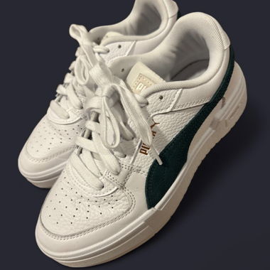 Puma CA Classics avec bande en daim vert foncé