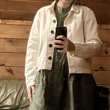 Leichte Jacke in Creme-Weiss 