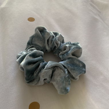 Chouchou blu satinato