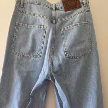 High waisted Sandro light wash wide straight Jeans