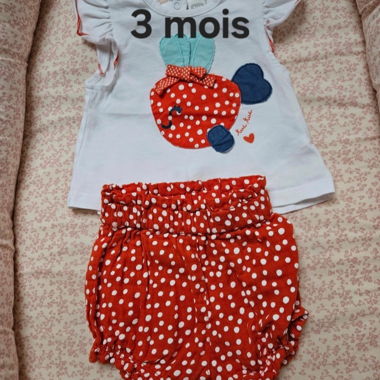 Lot de 2 ensembles bébé 3 mois
