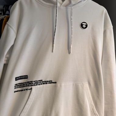 Aape by bathing ape hoodie bianco