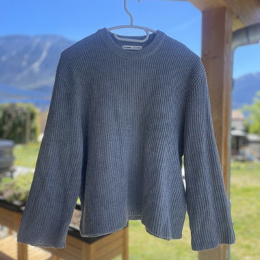 Pull en maille gris