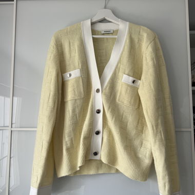 Yellow Sandro knit cardigan