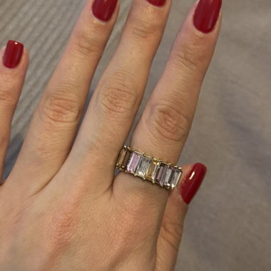 Pink stone ring