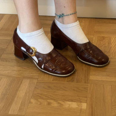 Escarpins Mary Jane bordeaux