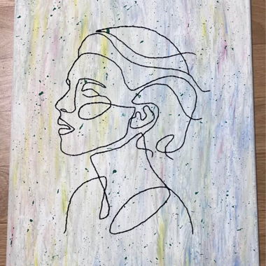 Toile brodée soi-même